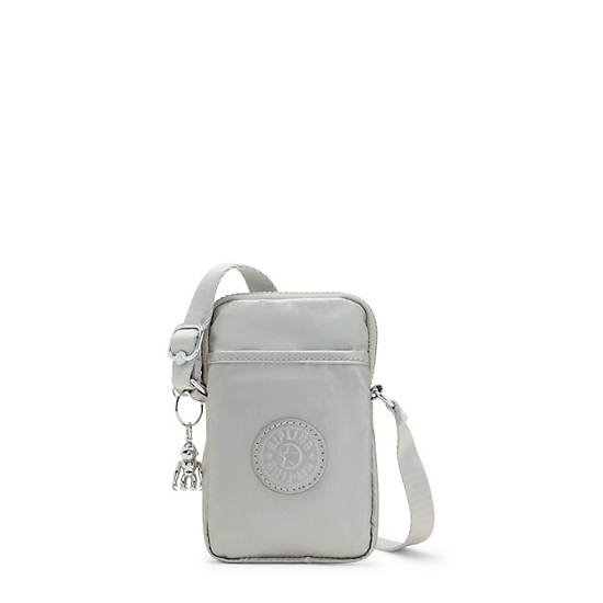 Kipling Tally Metallic Crossbody Mobilveske Sølv | NO 1846BE